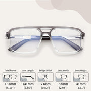 ÉÌƷͼƬ 21 | B0D9NJ18RZ | FEISEDY Retro Aviator Square Blue Light Glasses for Men Women B0209