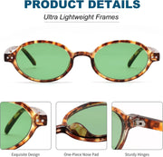 ÉÌƷͼƬ 17 | B0GV61HCD9 | FEISEDY Retro Oval Sunglasses for Women Small 90s Y2K UV Protection B1584