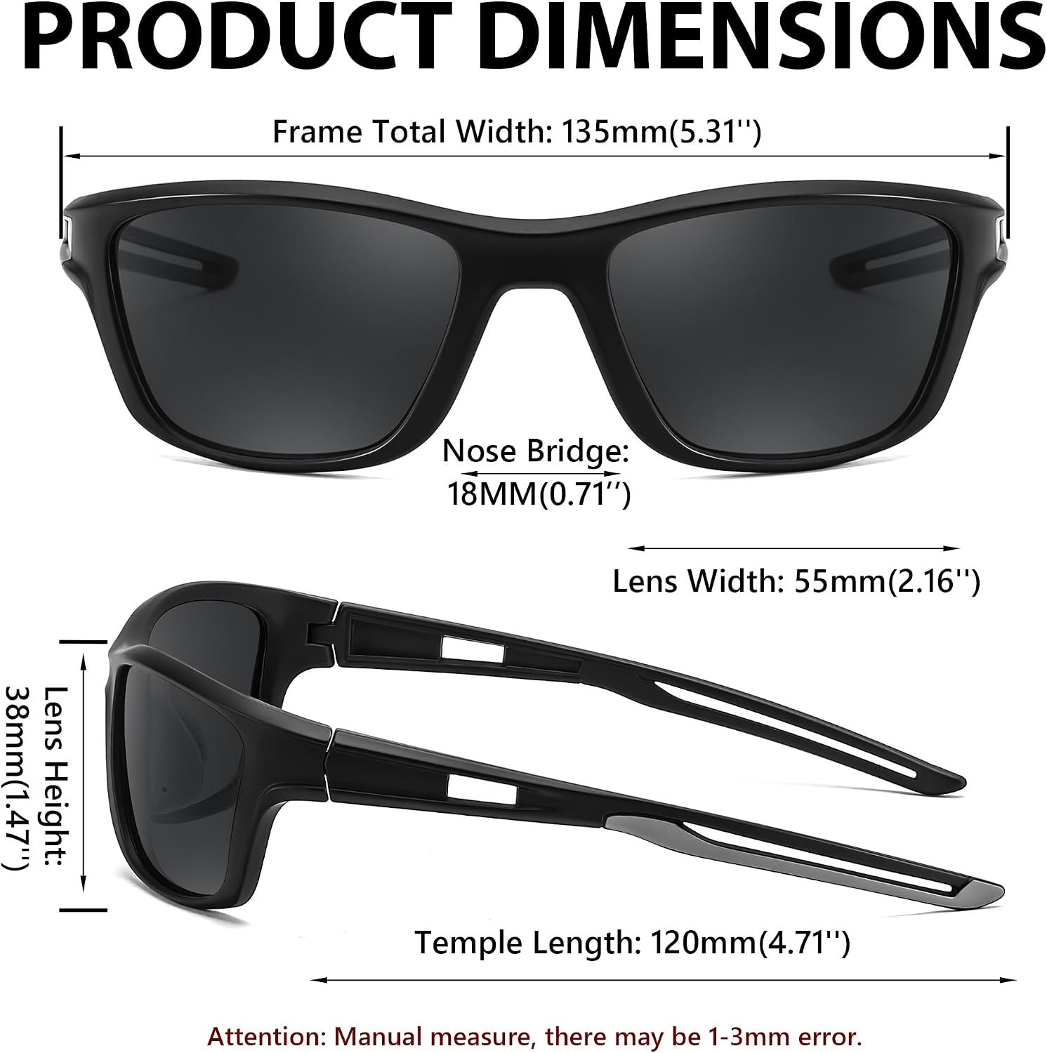 商品图片 35 | B0CTXW1SQG | FEISEDY Sports Polarized Sunglasses For Men Women Cycling Driving Fishing Running UV400 Protection B0125