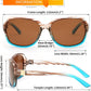 商品图片 27 | B0FZKDK786 | FEISEDY Polarized Sunglasses for Women Classic Vintage UV400 Shade | Trendy Square Wraparound Ladies Sun Glasses B0309