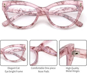 ÉÌƷͼƬ 18 | B0BB2D64DV | FEISEDY Women Oversized Blue Light Blocking Computer Glasses Fake Nerd Cat Eye Glasses Frame Anti Eyestrain B2323