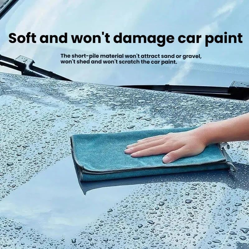 商品图片 4 | B0G2L2SBF6 | Microfiber Towels for Cars 3 Pieces Drying Towel & Cleaning Cloths 11.8x11.8in Thick Absorbent Wipes for Car Home Motorbike