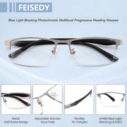 商品图片 11 | B0HBWVWRX5 | FEISEDY Rectangle Blue Light Blocking Reading Glasses Half Frame B0462