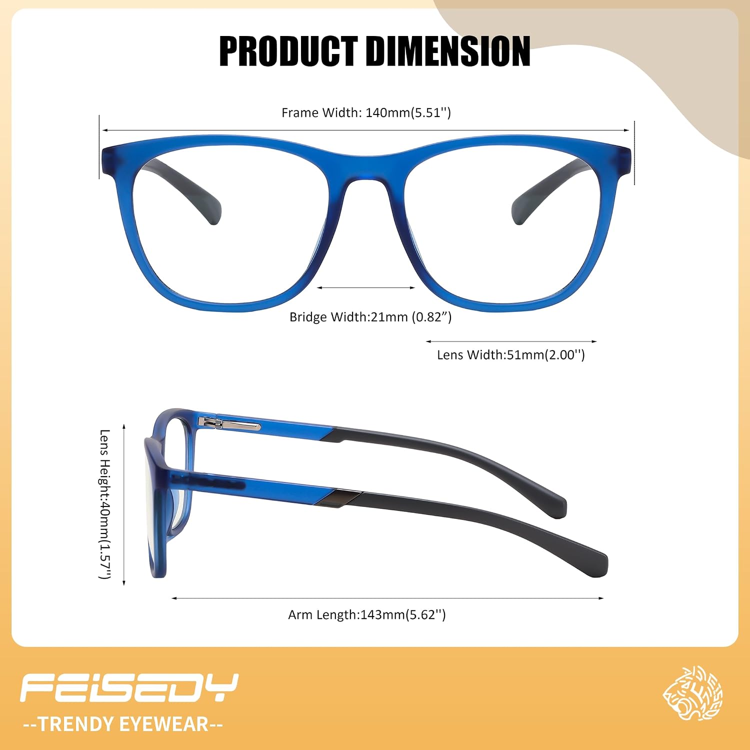 商品图片 14 | B0DGQ43JYV | FEISEDY TR90 Sports Lightweight Blue Light Glasses for Men B0232