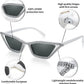 商品图片 85 | B079KYQYT3 | FEISEDY Small Cat Eye Sunglasses Vintage Square Shade Women Eyewear B2291
