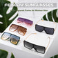 商品图片 3 | B097CVFDZT | FEISEDY Flat Top Oversized Shield Sunglasses Women Men Square Fashion Rimless Shades UV400 B2784