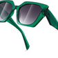 007 Transparent Green / 52 Millimeters | B0CNCS63TJ | FEISEDY Trendy Polarized Sunglasses, Oversized Irregular TR Frame for Women Men, Retro Shades UV400 B0016