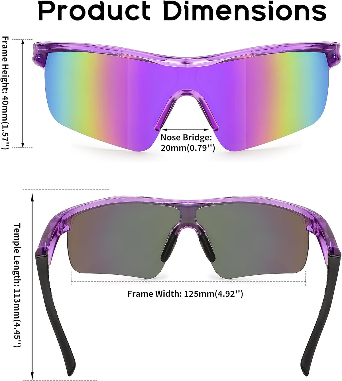 ÉÌƷͼƬ 108 | B07JZ18KMZ | FEISEDY Kids Polarized Sports Sunglasses, TR90 UV400 Baseball Cycling