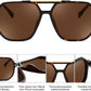 商品图片 36 | B0H71K72HH | FEISEDY Retro Aviator Sunglasses for Women Men 70s Square Sun Glasses B0281