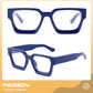 商品图片 34 | B0DXDYMMPM | FEISEDY Retro Blue Light Blocking Glasses for Women Men 90s Classic Rectangle Frame Thick Chic Computer Eyeglasses B2383R