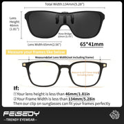 ÉÌƷͼƬ 5 | B0FX3QY3H3 | FEISEDY Polarized Clip-on Flip Up One Piece Sunglasses for Glasses TAC Lenses B0346
