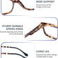 商品图片 5 | B0FZT83JWY | FEISEDY 2 Pack Retro Blue Light Reading Glasses Rectangular Tortoise B0369
