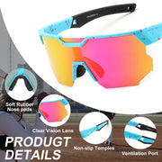 ÉÌƷͼƬ 5 | B0DPX8G9RG | FEISEDY Polarized Sports Sunglasses for Men and Women,UV400 Baseball Sunglasses Youth Cycling Softball Goggles B0206