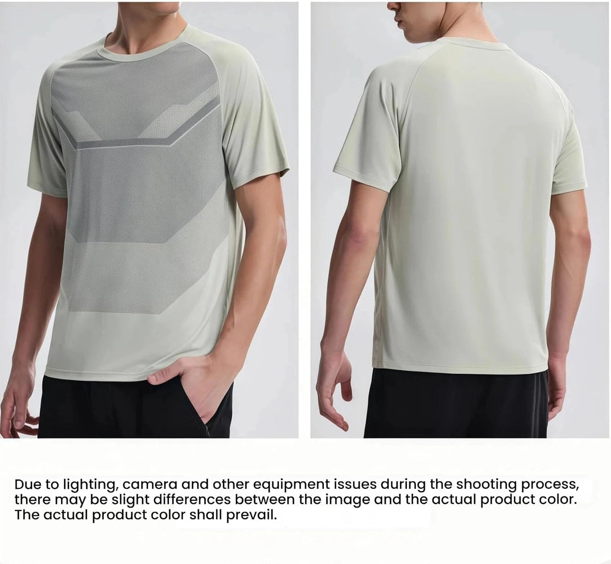 商品图片 3 | B0GRZ43WGR | Workout Shirts for Men, Athletic Shirts for Men Quick-Dry with 3D Digital Print, Summer Hiking Shirt for Outdoor Gym Running