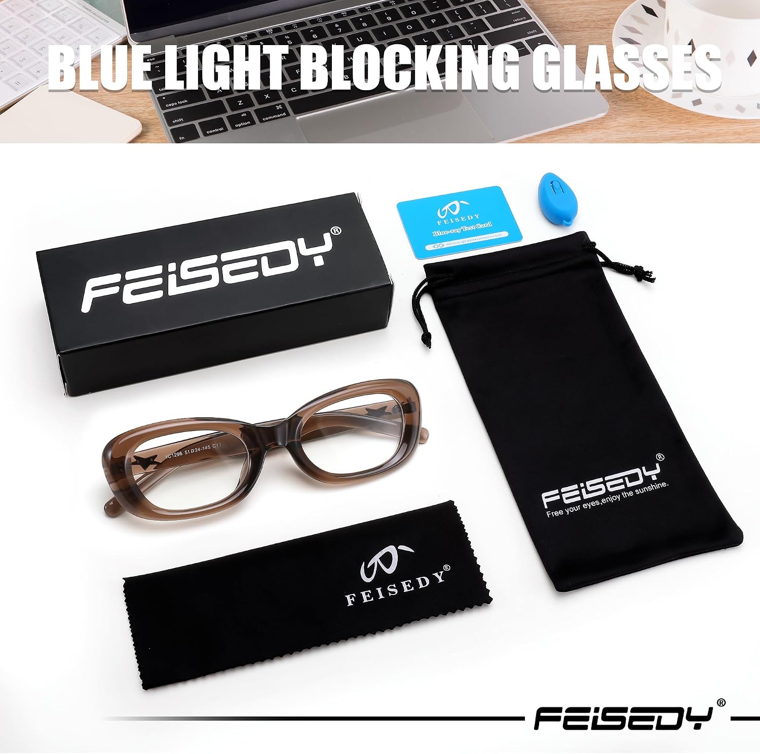 商品图片 8 | B0DD6M5F2B | FEISEDY Retro Oval Blue Light Blocking Glasses for Women Nerd Fake Glasses Y2k Small Eyewear Frame B0229