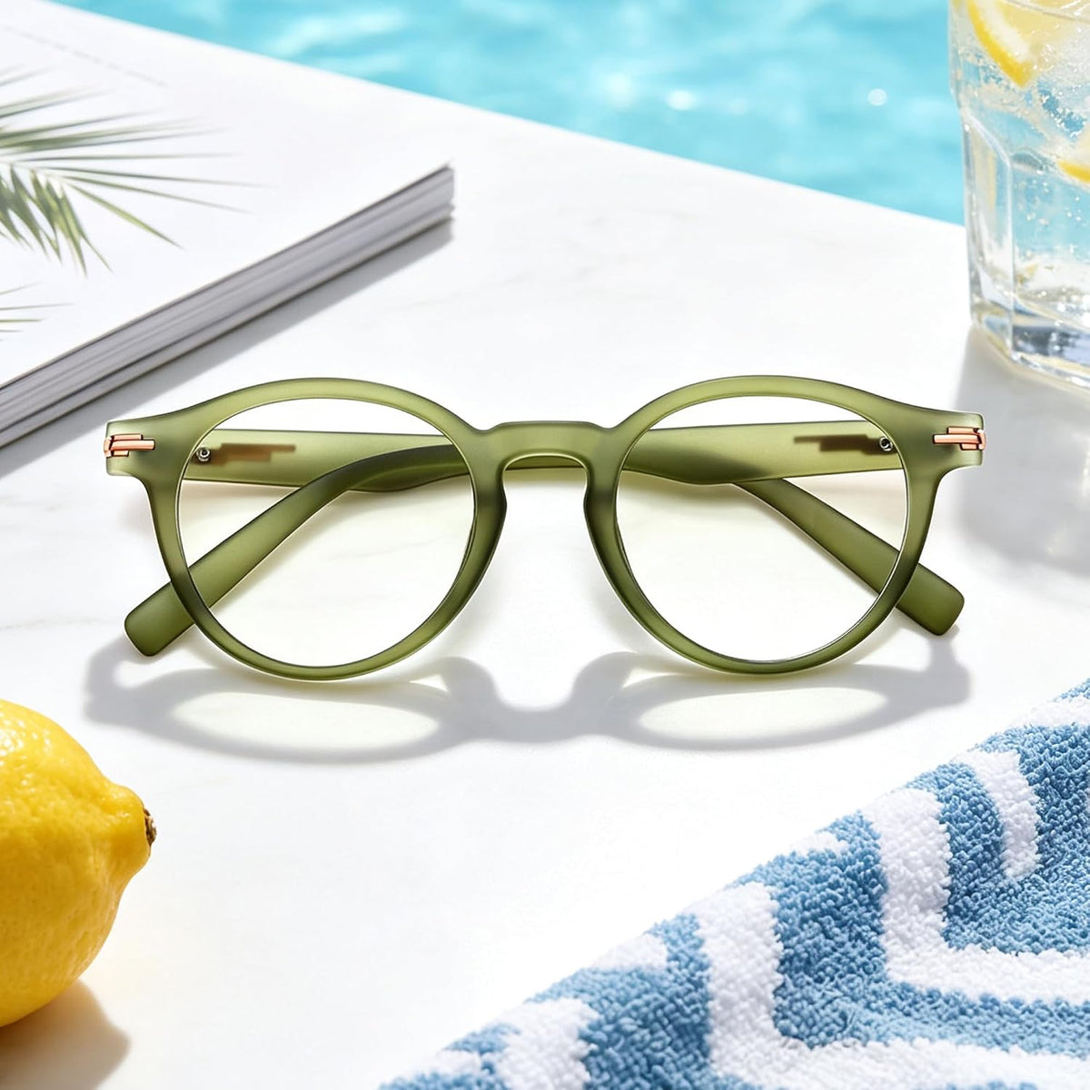 ÉÌƷͼƬ 14 | B0HC6D93TL | FEISEDY Stylish Round Blue Light Blocking Glasses for Women Men B0469