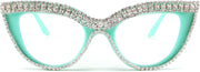 ÉÌƷͼƬ 25 | B0BLH5NHK8 | FEISEDY Diamond Blue Light Blocking Glasses Cat Eye Rhinestone Women Oversized Anti Eyestrain Computer Glasses Frame B2358