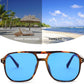 商品图片 64 | B09J8999GR | FEISEDY Retro Square Aviator Sunglasses Women Men 70s Vintage Trendy Plastic Frame Sun Glasses B2835