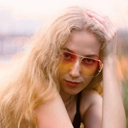 ÉÌƷͼƬ 10 | B0CP2666ZB | FEISEDY Trendy Aviator Sunglasses for Women Men Retro Metal Rimless Frame Square Shades B2985