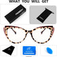 商品图片 29 | B0CGNLZQFZ | FEISEDY Women Cateye Blue Light Blocking Glasses Fake Nerd Clear Computer Eyewear TR Fashion Frame B0040