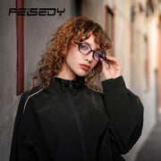ÉÌƷͼƬ 35 | B0DJ4YNFXZ | FEISEDY Vintage Oval Blue Light Glasses for Women Men Stylish Lightweight 90s Eyeglasses Fake Nerd Y2k Eyewear Frame B0242