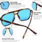 商品图片 65 | B09J8999GR | FEISEDY Retro Square Aviator Sunglasses Women Men 70s Vintage Trendy Plastic Frame Sun Glasses B2835
