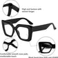 商品图片 12 | B0CSS4158B | FEISEDY Oversized Square Blue Light Blocking Glasses for Women Men Fashion Computer Glasses Reduce Eye Strain B0111