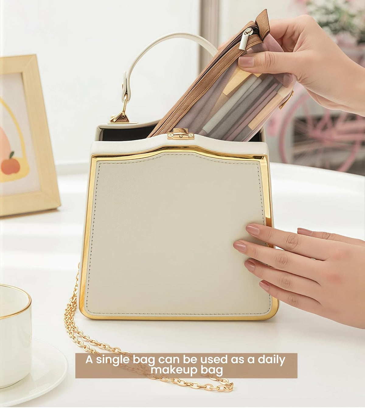 商品图片 4 | B0H2HMZ2PM | Roll Up Toiletry Bag for Travel, 4 in 1 Detachable Travel Wash Bag, Large Capacity Portable Cosmetic Organizer Makeup Bags