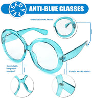 ÉÌƷͼƬ 11 | B0CQ26NQZS | FEISEDY Oversized Blue Light Blocking Glasses Women Men Retro Big Round Frame Eyewear Clear Lens Computer Glasses B2997