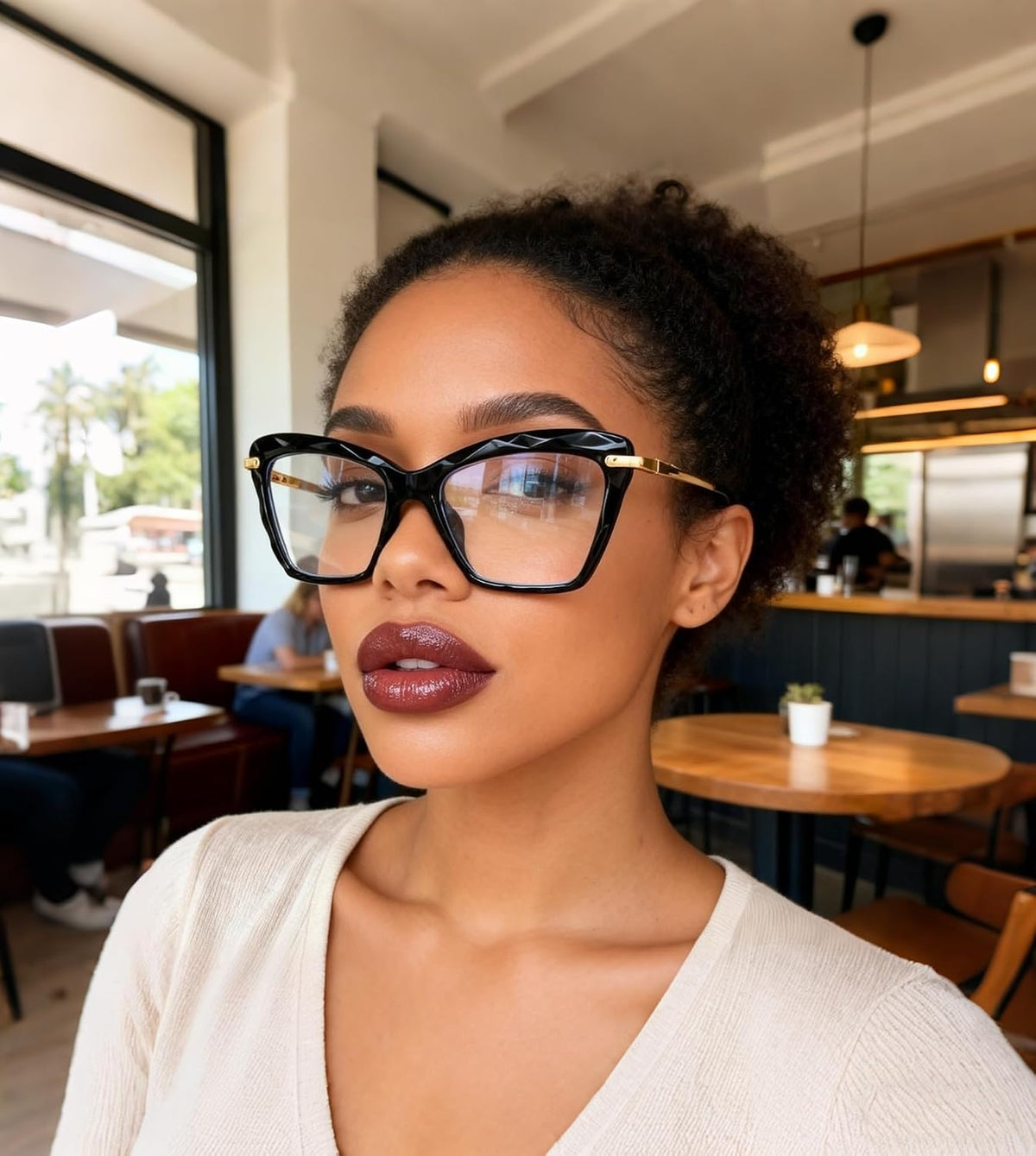 ÉÌƷͼƬ 24 | B088WVS65H | FEISEDY Crystal Cat Eye Reading Glasses Blue Light Blocking Reader Anti Eyestrain Glasses B2596 Champagne 1.75x