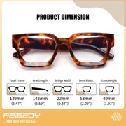 ÉÌƷͼƬ 18 | B0DXDYMMPM | FEISEDY Retro Blue Light Blocking Glasses for Women Men 90s Classic Rectangle Frame Thick Chic Computer Eyeglasses B2383R