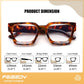 商品图片 18 | B0DXDYMMPM | FEISEDY Retro Blue Light Blocking Glasses for Women Men 90s Classic Rectangle Frame Thick Chic Computer Eyeglasses B2383R