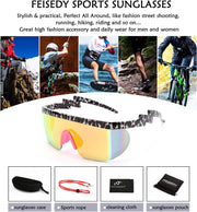 ÉÌƷͼƬ 40 | B096SD9GGG | FEISEDY Oversized Mirror Shield Sport 80s Sunglasses Ski Goggles Flat Top One Piece Futuristic Visor Women Men B2522