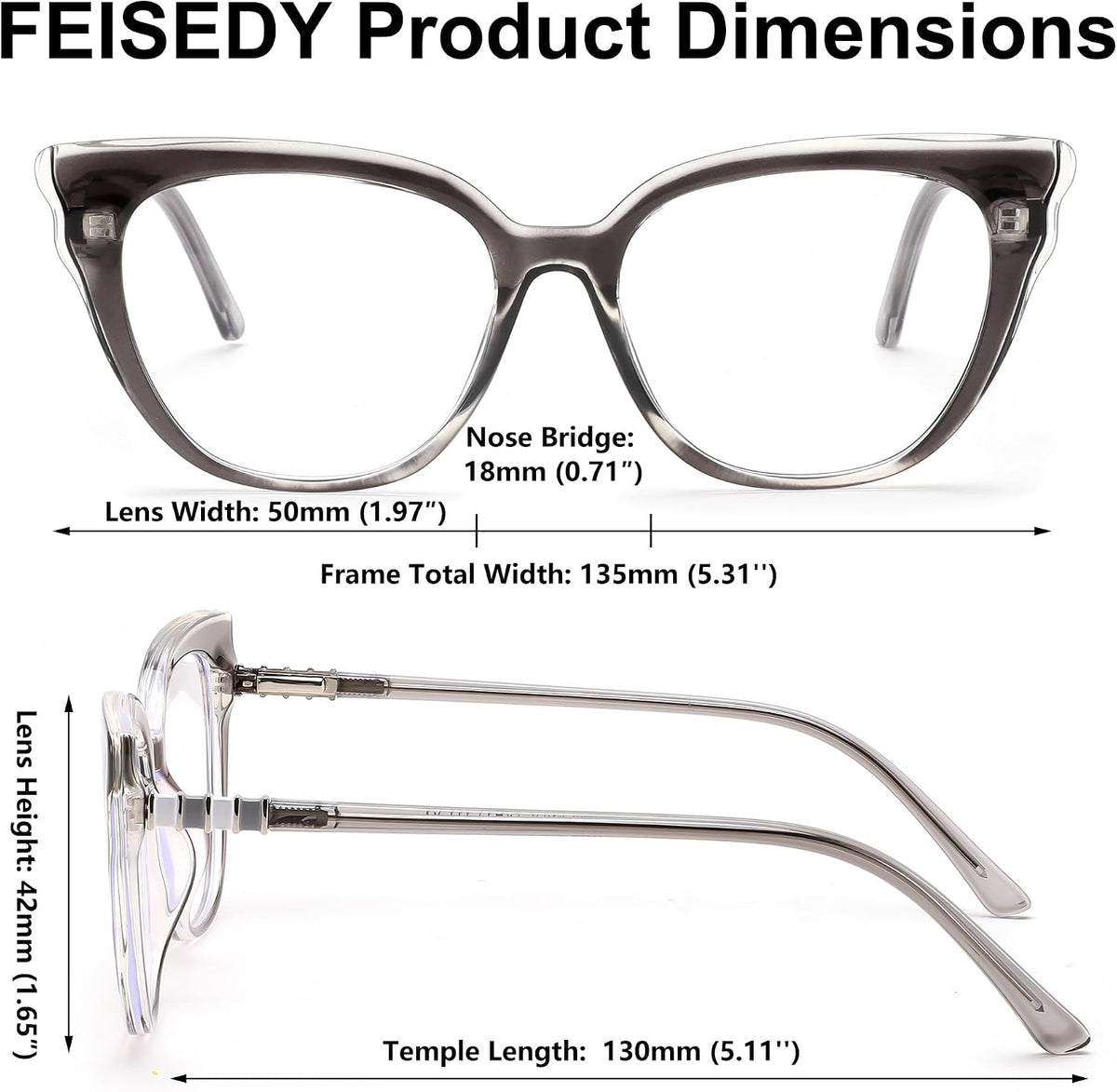 ÉÌƷͼƬ 20 | B0D5XLRPP2 | FEISEDY Cat Eye Blue Light Blocking Glasses for Women Anti Eyestrain & UV B0182