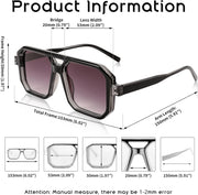 ÉÌƷͼƬ 21 | B0B9BNZRMZ | FEISEDY Retro Aviator Square Sunglasses for Women Men UV400 B2939