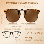 商品图片 41 | B0HDSX3PVB | FEISEDY Polarized Flip-Up Clip On Sunglasses Over Prescription B0486