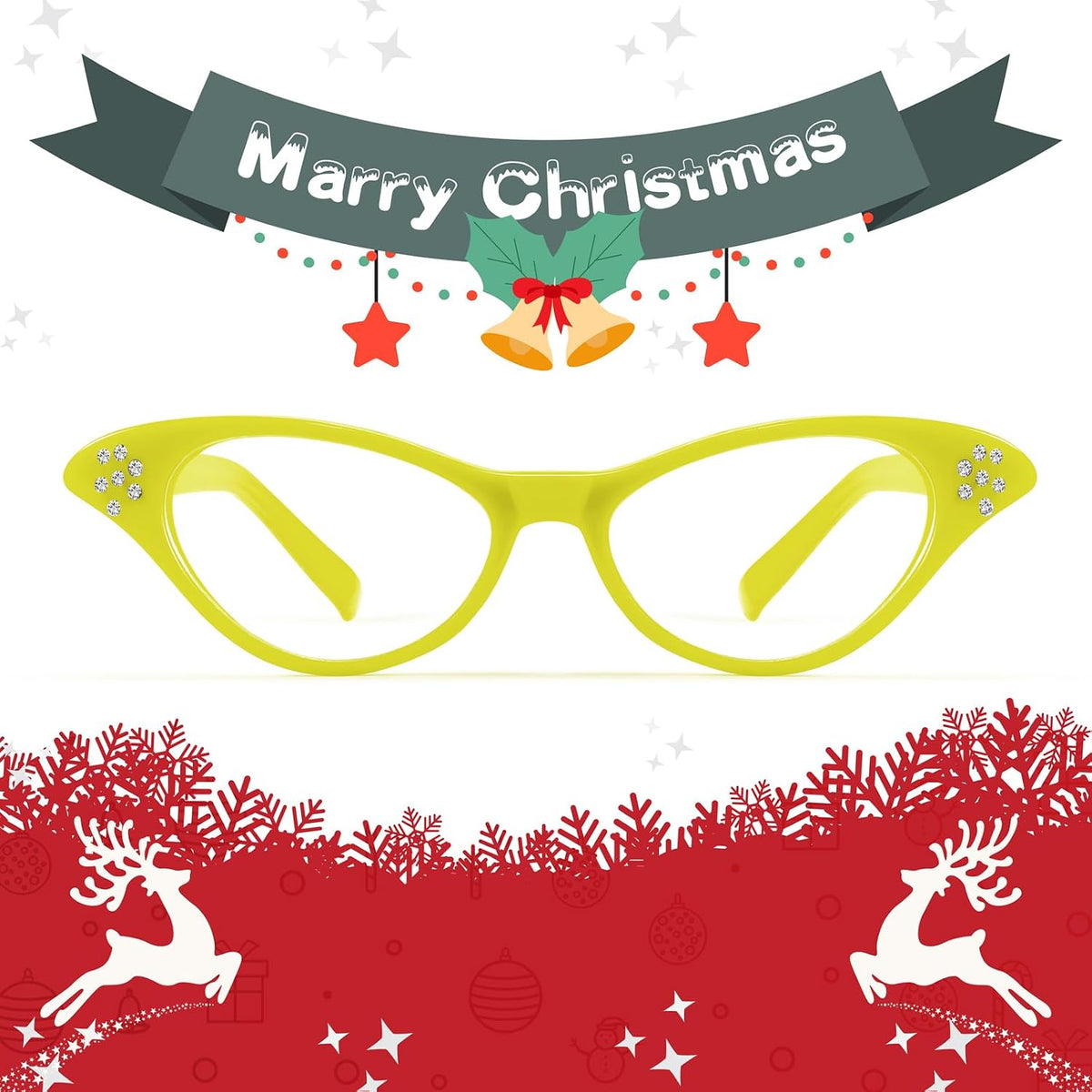 商品图片 9 | B09M8NJ7DM | FEISEDY Rhinestone Cat Eye Sunglasses for Women 50s 60s Party Style B2848