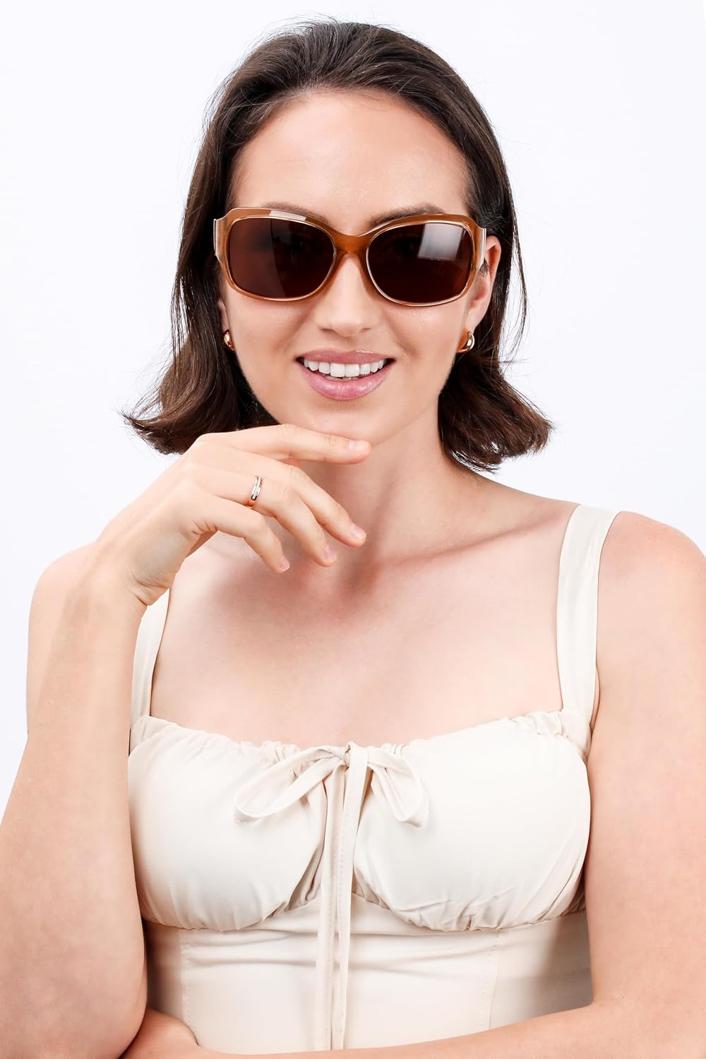 ÉÌƷͼƬ 2 | B07XNYV3GC | FEISEDY Polarized Oversized Sunglasses for Women Men, Classic Rectangle Wrap Around Large Frame UV400 Protection B2504