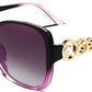 Charm Purple / 61 Millimeters | B0BJ6XB1CL | FEISEDY Women's Fashion Sunglasses, Oversized Square Frame with Pearl Sparkling, Polarized UV Protection B2821