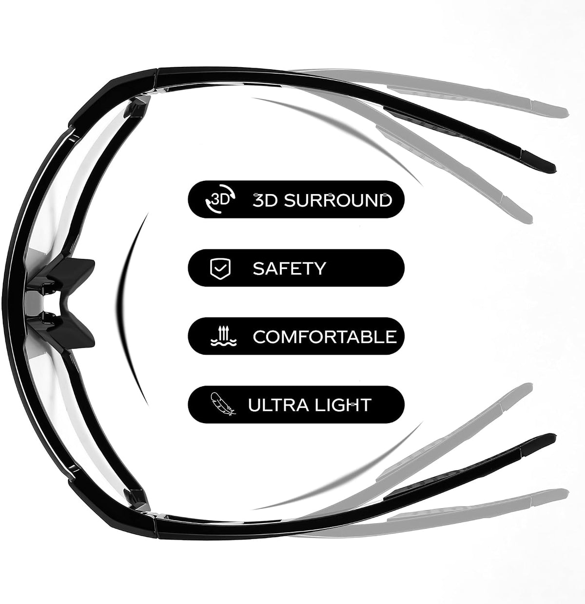 ÉÌƷͼƬ 24 | B0CWVBBLR3 | FEISEDY Photochromic Cycling Glasses for Men Women Clear Mountain Bike Sunglasses Sports Baseball B0133