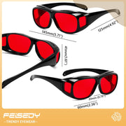 ÉÌƷͼƬ 17 | B0FWBRF3SR | FEISEDY Fit Over Glasses Sunglasses, Work Safety Goggles for Men Women, Wrap Around Sunglasses Outdoors B0343
