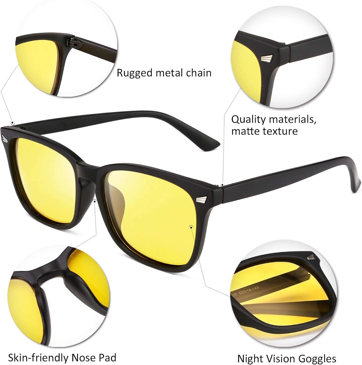 商品图片 4 | B0858Y6N93 | FEISEDY Square Horn Polarized Sunglasses Colorful Sunglasses for Men and Women B2568