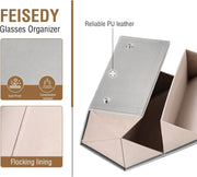 ÉÌƷͼƬ 13 | B0CSFHKMSS | FEISEDY Sunglasses Organizer 5 Slots Travel Glasses Case,Hanging Eyewear Holder Fashionable PU Leather Eyeglass Case B0087