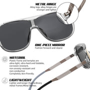 ÉÌƷͼƬ 18 | B0DSV55WLM | FEISEDY Polarized Sunglasses Men Women Mirrored One Piece Lens B0277