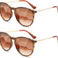 Z2pack Leopard-gradual Tea / 58 Millimeters | B0DYV6HD2W | FEISEDY Sunglasses for Women Men Retro Round Cateye Designer Cute Mirrored UV Protection Lens B0210