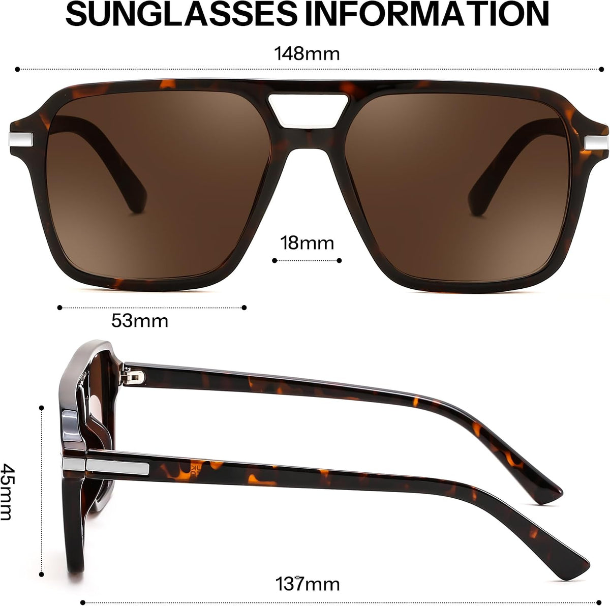 ÉÌƷͼƬ 22 | B0H1W78PMP | FEISEDY Retro Square Aviator Sunglasses Women Men 70s Trendy B0434