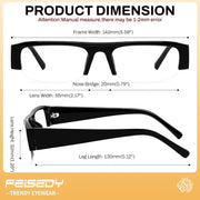 ÉÌƷͼƬ 5 | B0GY48FJF1 | FEISEDY Chic Semi Rimless Blue Light Glasses for Women B0431