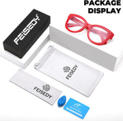 ÉÌƷͼƬ 6 | B0DSP9ZRGV | FEISEDY Retro Blue Light Glasses for Women Men, Thick Square Glasses Blue Light Blocking, Anti Glare Digital &Eyestrain B0278