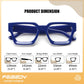商品图片 36 | B0DXDYMMPM | FEISEDY Retro Blue Light Blocking Glasses for Women Men 90s Classic Rectangle Frame Thick Chic Computer Eyeglasses B2383R