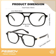 ÉÌƷͼƬ 7 | B0DPLTC8K6 | FEISEDY Vintage Square Blue Light Blocking Glasses Women Men 70s Flat Aviator Glasses Computer Anti Glare B0062